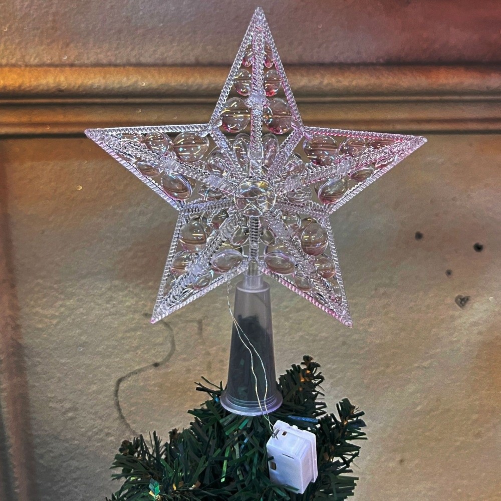 Star Tree Topper - Hiasan Puncak Pohon Natal Bintang Bercahaya