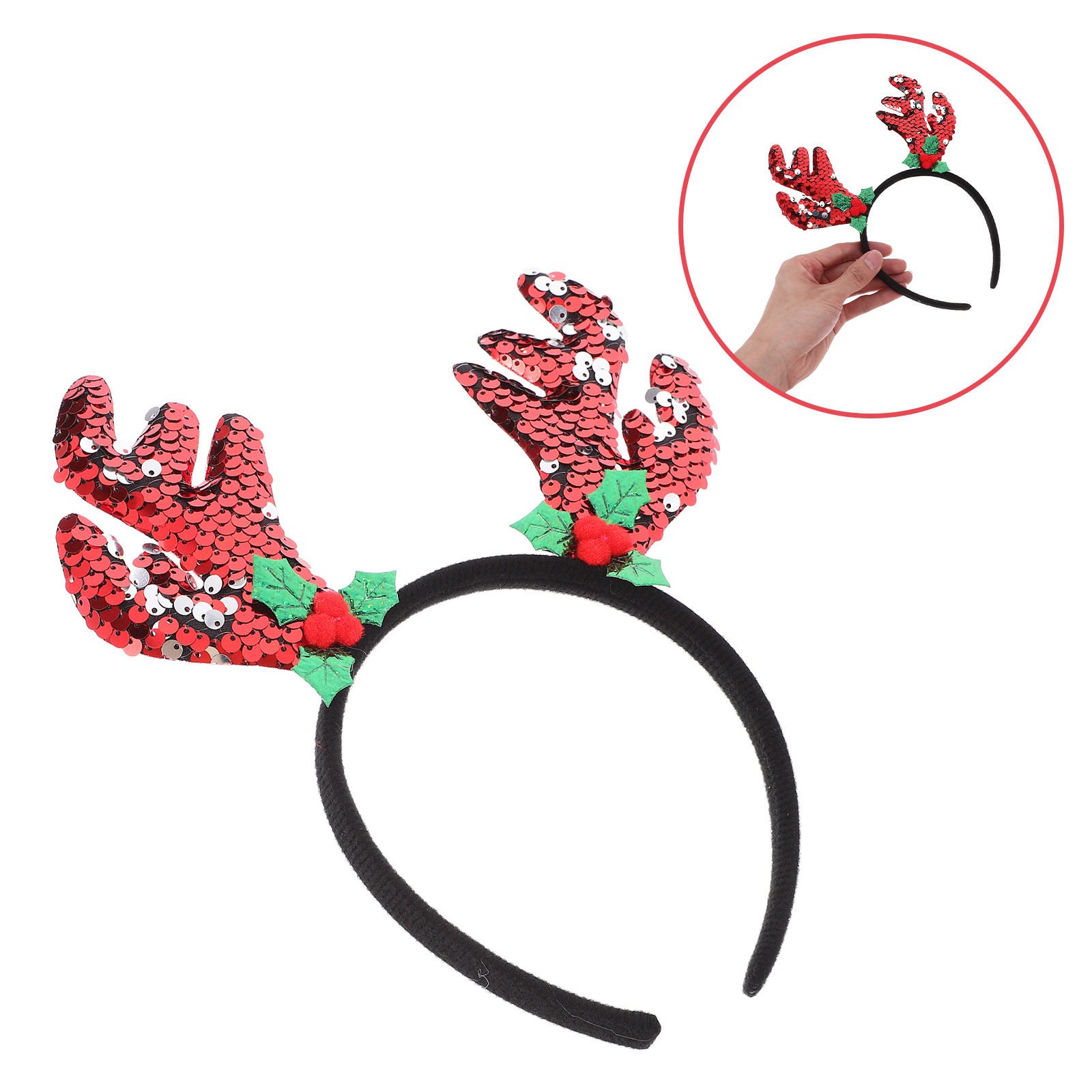 Reindeer Antlers Headband - Bando Tanduk Rusa Dekorasi Rambut Natal