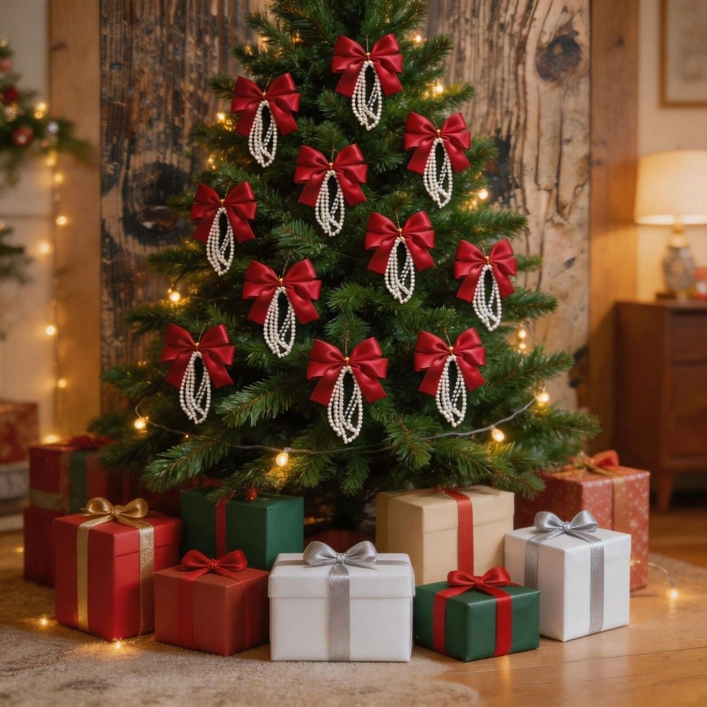 Gift Box Wrap Set - 12pcs Set Pita Hias Pohon Natal,