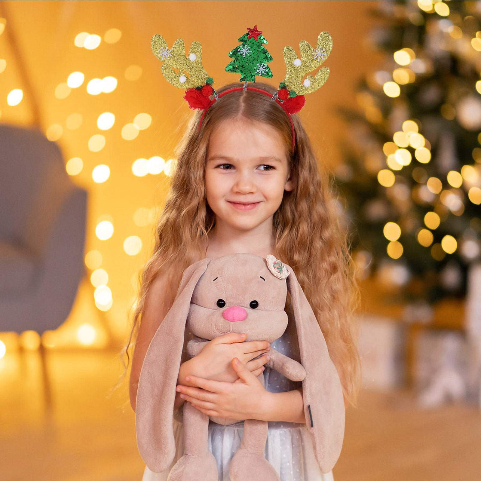 Reindeer Antlers Headband - 2 Buah Ikat Kepala Rusa Kutub