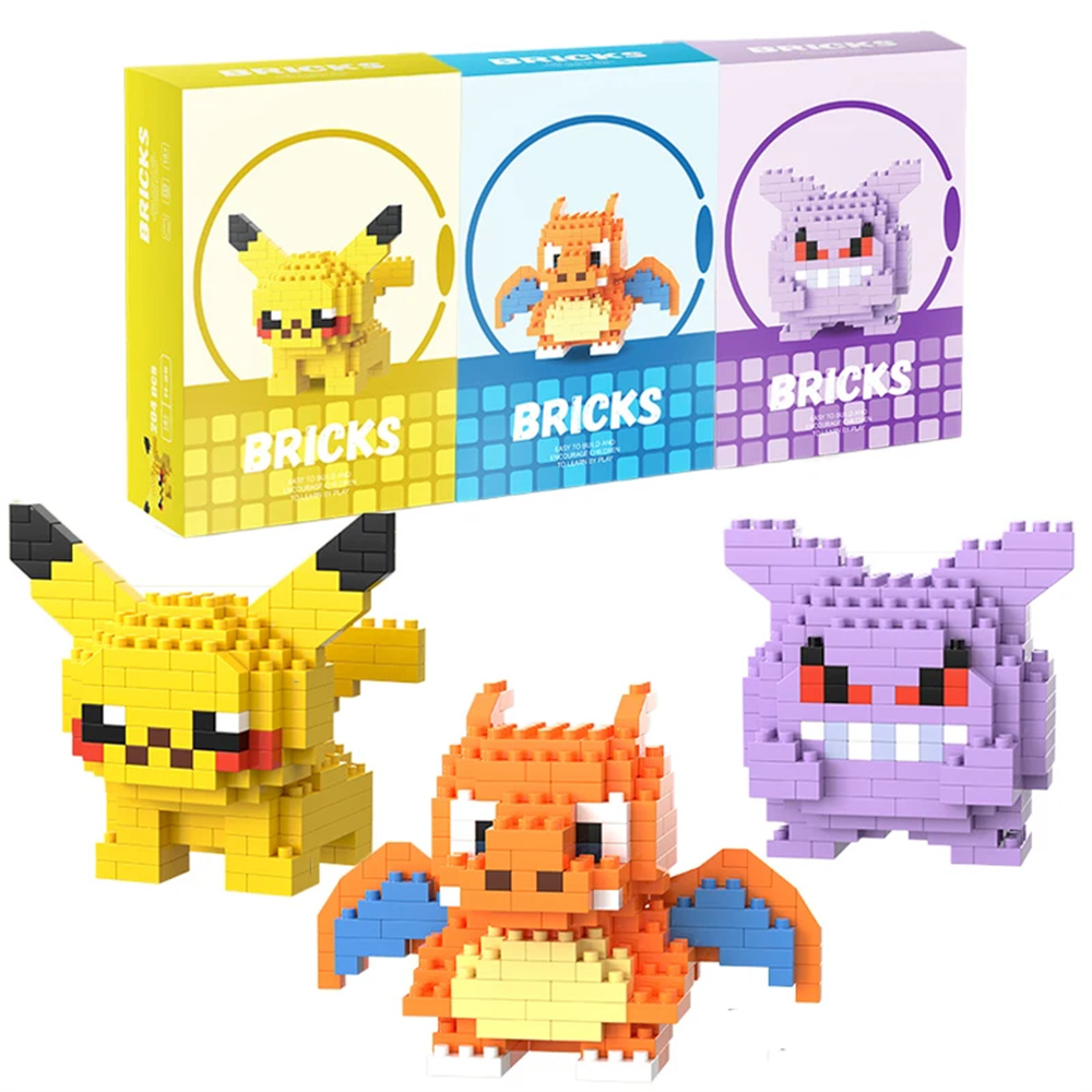 Lego Set Technic - Blok Bangunan Mikro Pokemon Pikachu Dragonite
