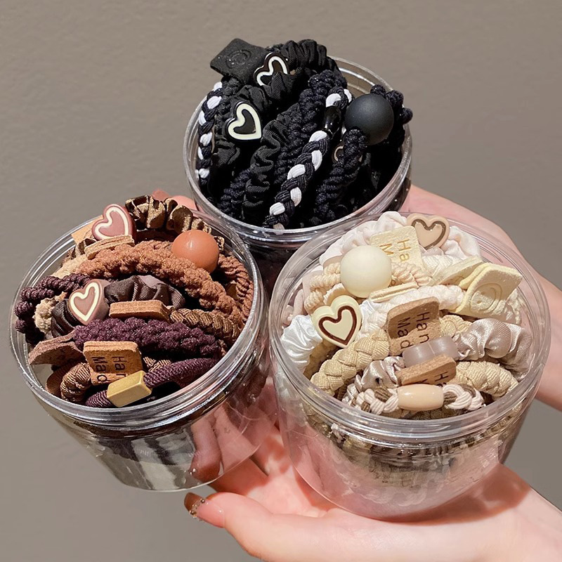 Ornament Ball Set - 5/10 Buah/Set Ikat Rambut Elastis Bola