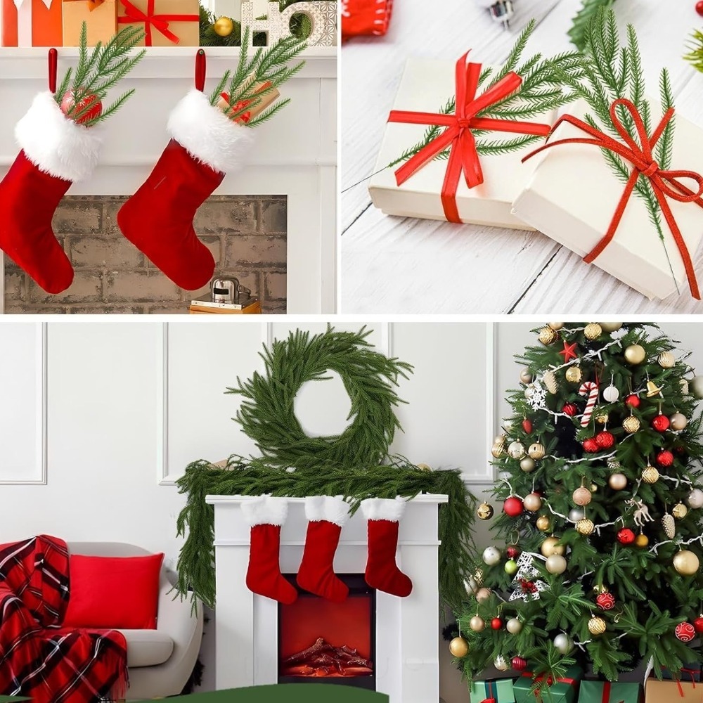 10 Buah Cabang Pinus Norfolk B - Christmas Wreath Fake ulasan dan harga