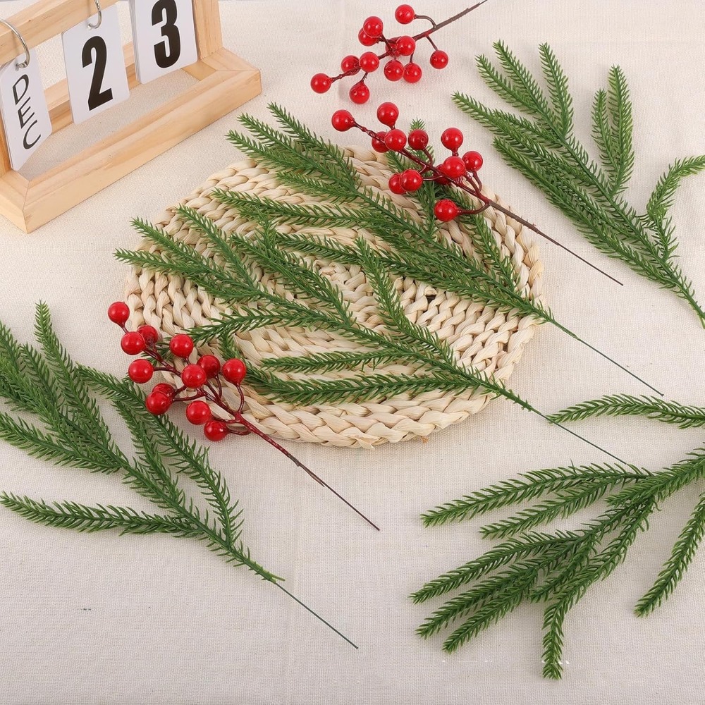 10 Buah Cabang Pinus Norfolk B - Christmas Wreath Fake ulasan dan harga