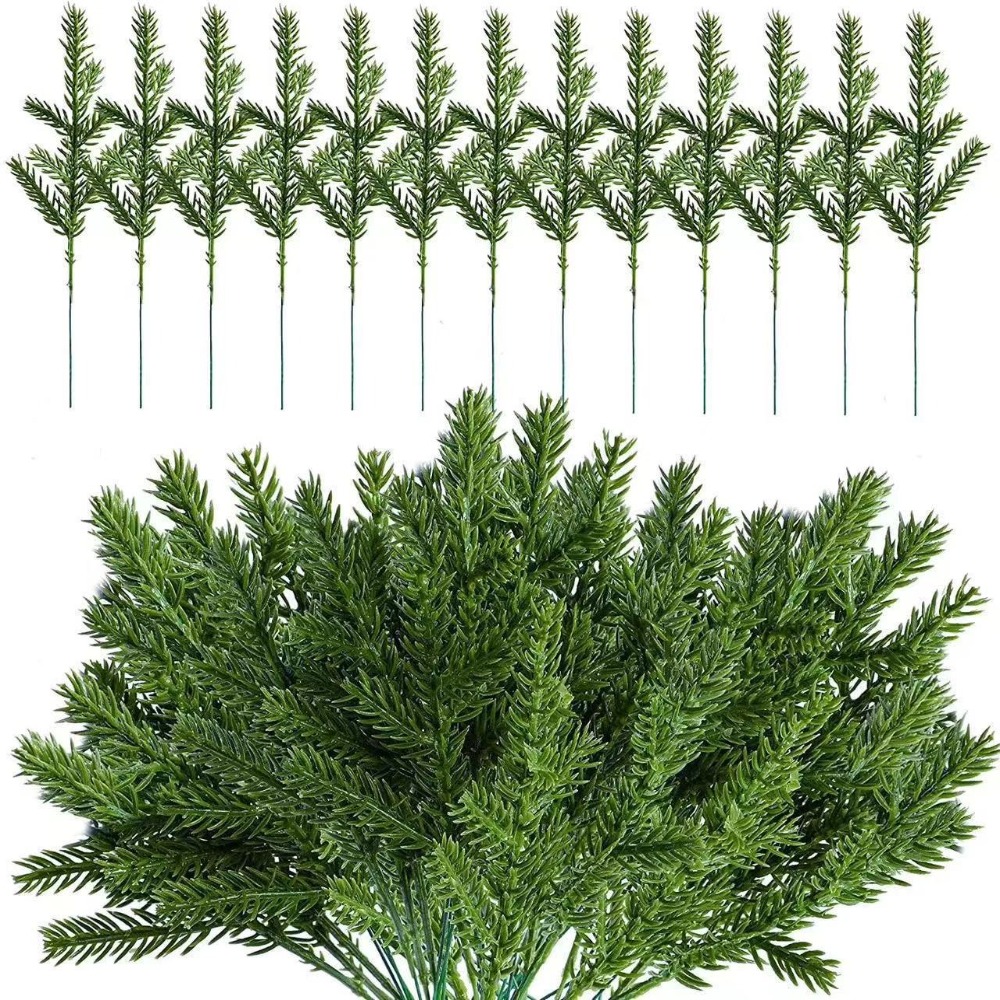 10 Buah Cabang Pinus Norfolk B - Christmas Wreath Fake ulasan dan harga