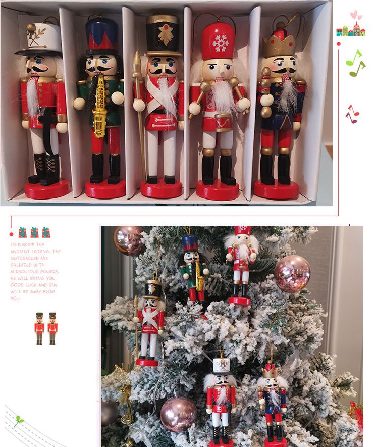 5/6 Buah Dekorasi Selamat Nata - Nutcracker Figurine ulasan dan harga