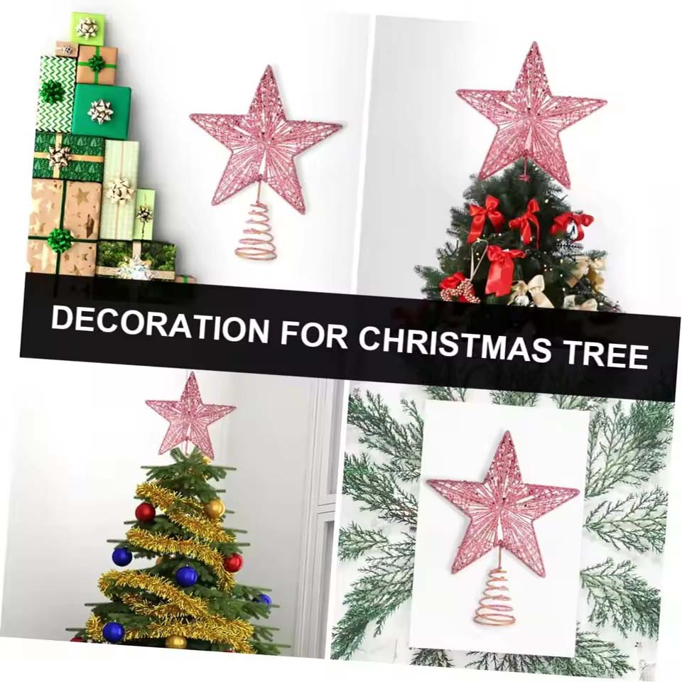 Hiasan Puncak Pohon Natal Bent - Star Tree Topper ulasan dan harga