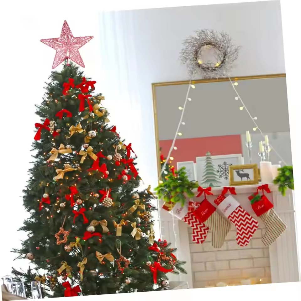 Hiasan Puncak Pohon Natal Bent - Star Tree Topper ulasan dan harga