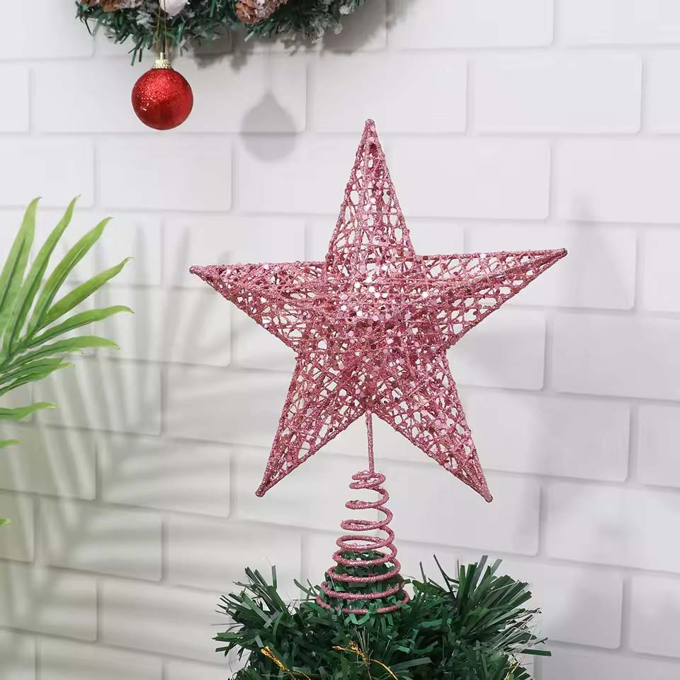 Hiasan Puncak Pohon Natal Bent - Star Tree Topper ulasan dan harga