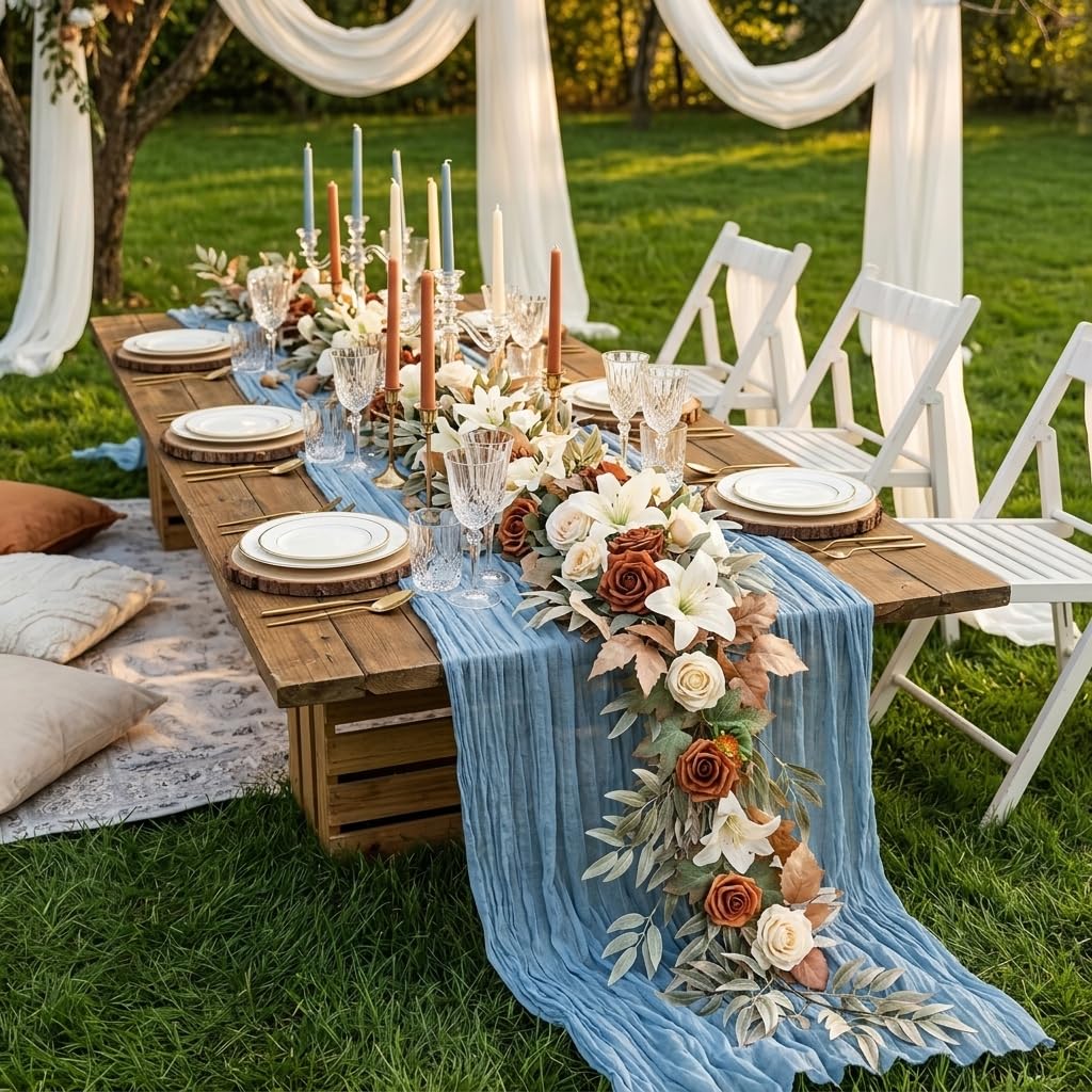 Set 10 Taplak Meja Kain Kasa C - Christmas Table Runner ulasan dan harga