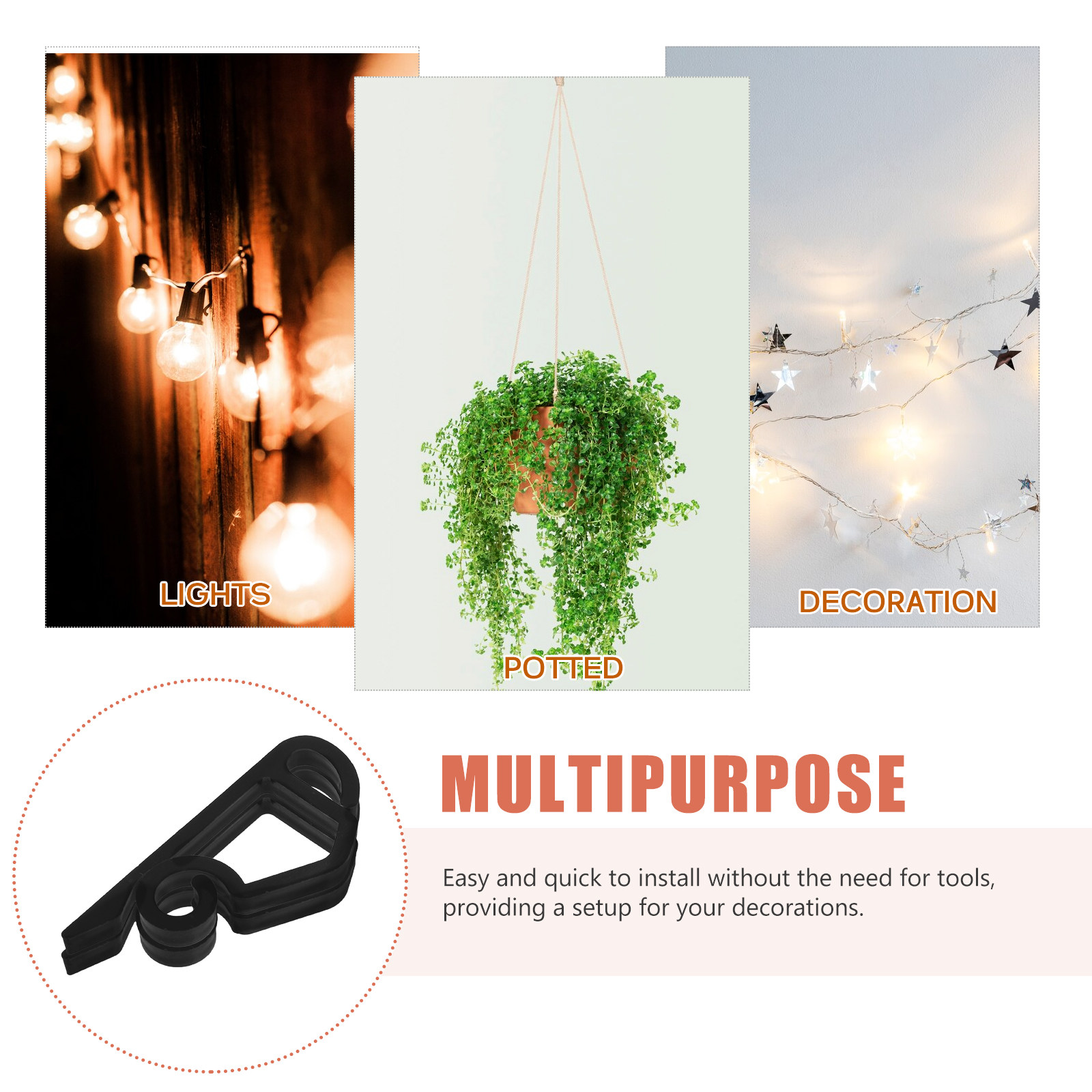 120 Buah Kait Sekrup Plastik u - Christmas Lights Outdoor ulasan dan harga