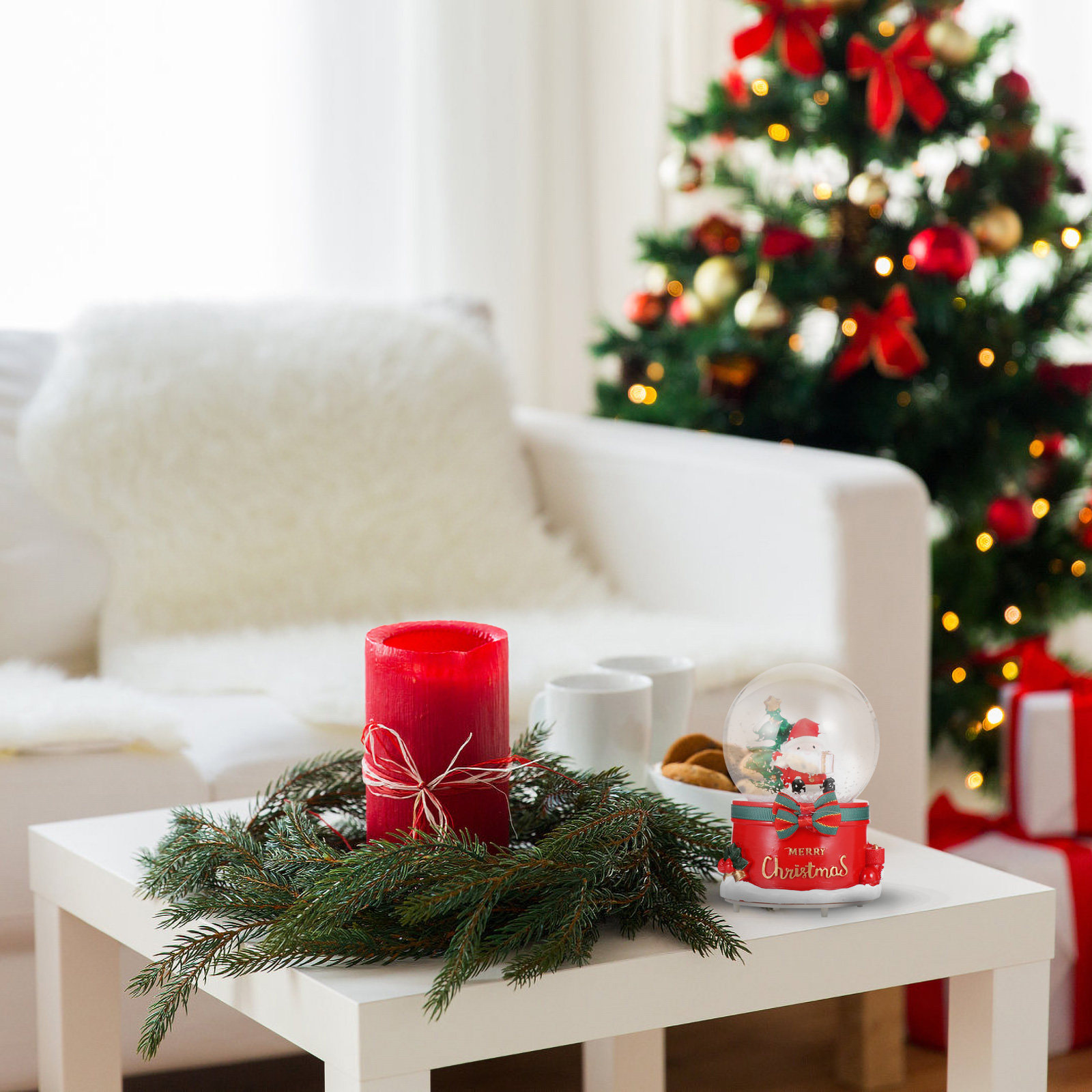 Bola Kristal Santa Claus Natal - Snow Globe Musical ulasan dan harga