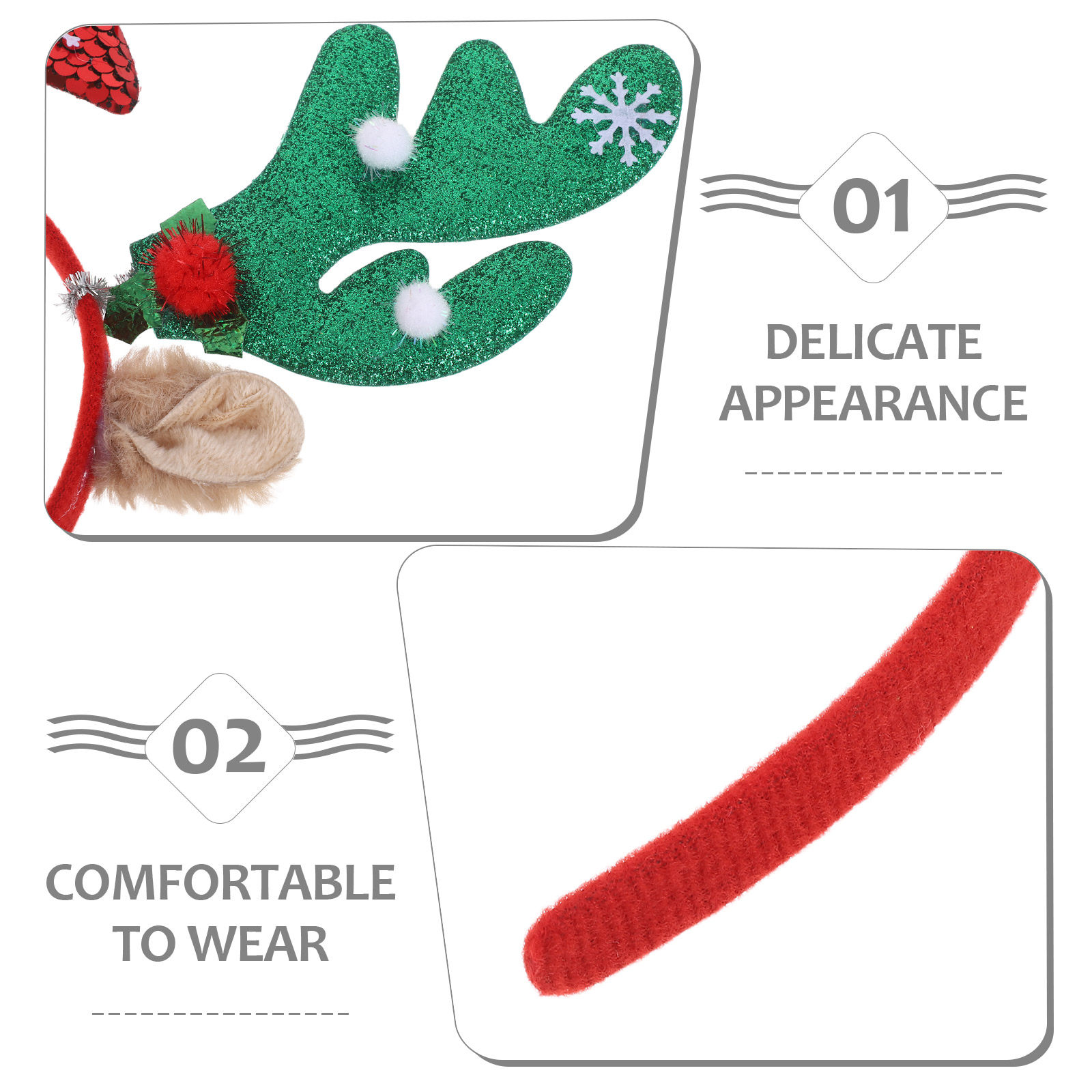 2 Buah Ikat Kepala Rusa Kutub  - Reindeer Antlers Headband ulasan dan harga