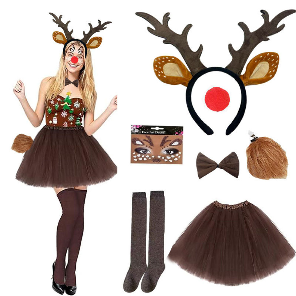 Aksesoris Kostum Ikat Kepala T - Reindeer Antlers Headband ulasan dan harga