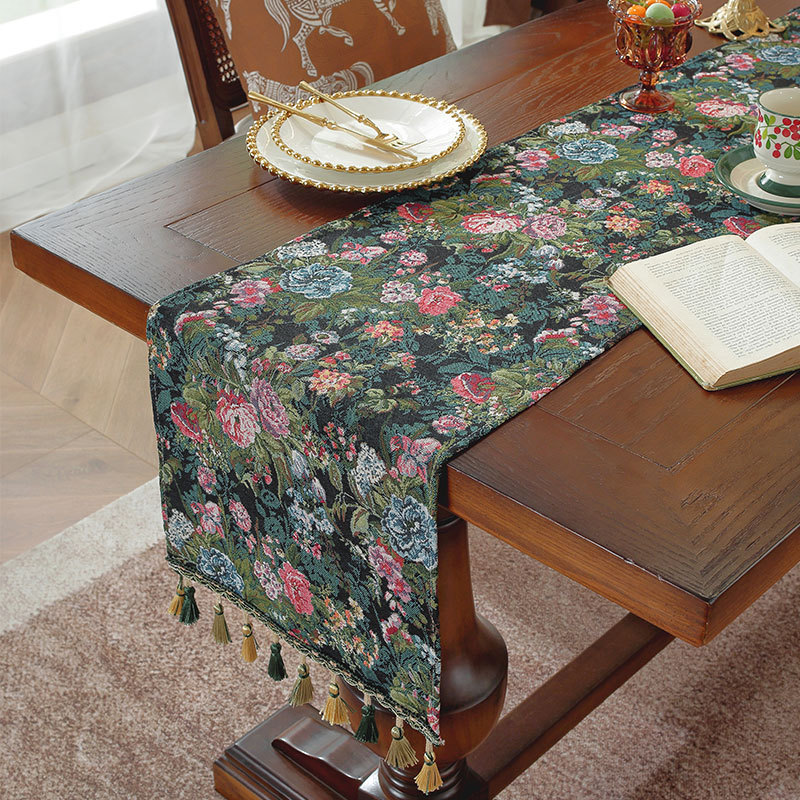 Taplak Meja Jacquard Lukisan M - Christmas Table Runner ulasan dan harga