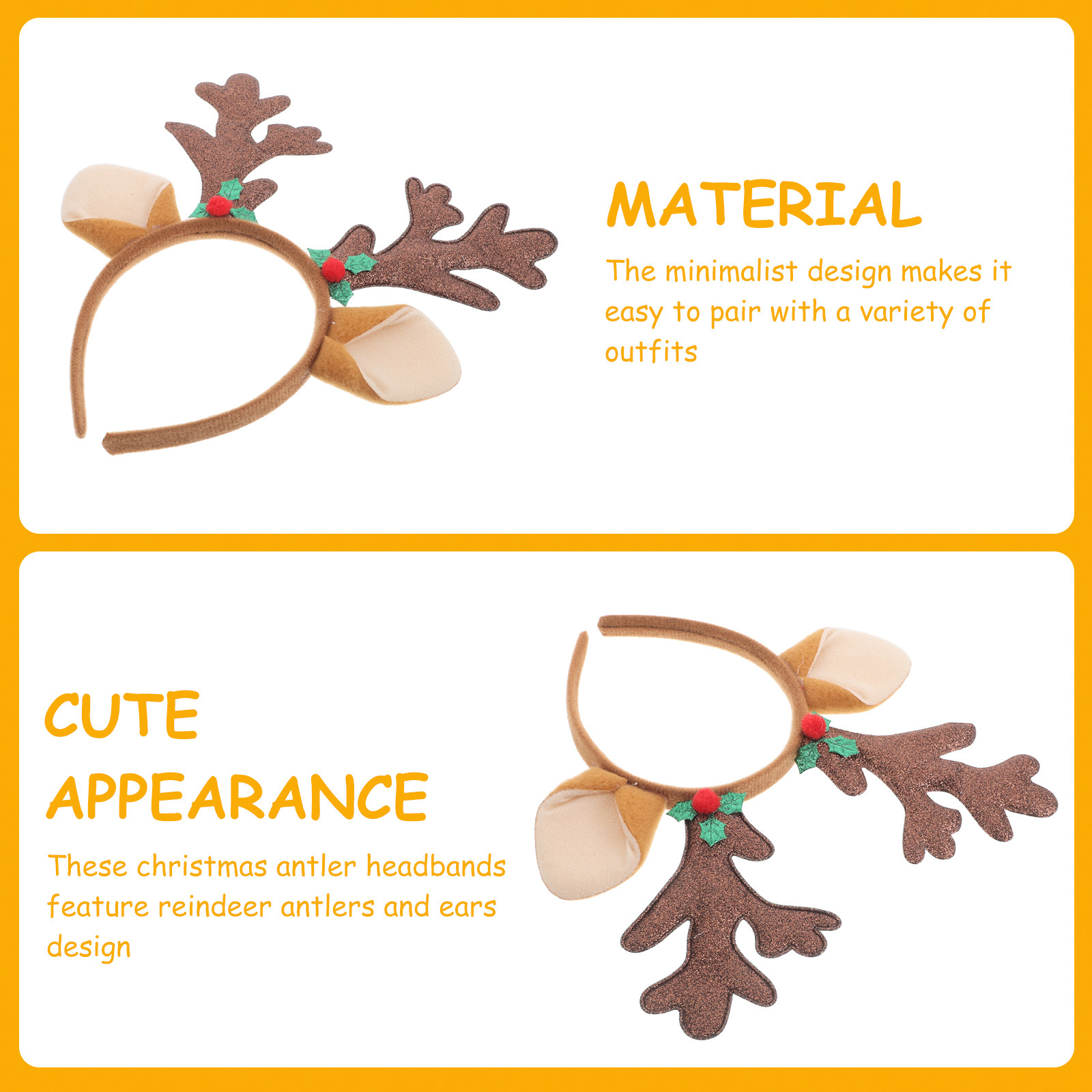 3Pcs Bando Tanduk Rusa Natal,  - Reindeer Antlers Headband ulasan dan harga
