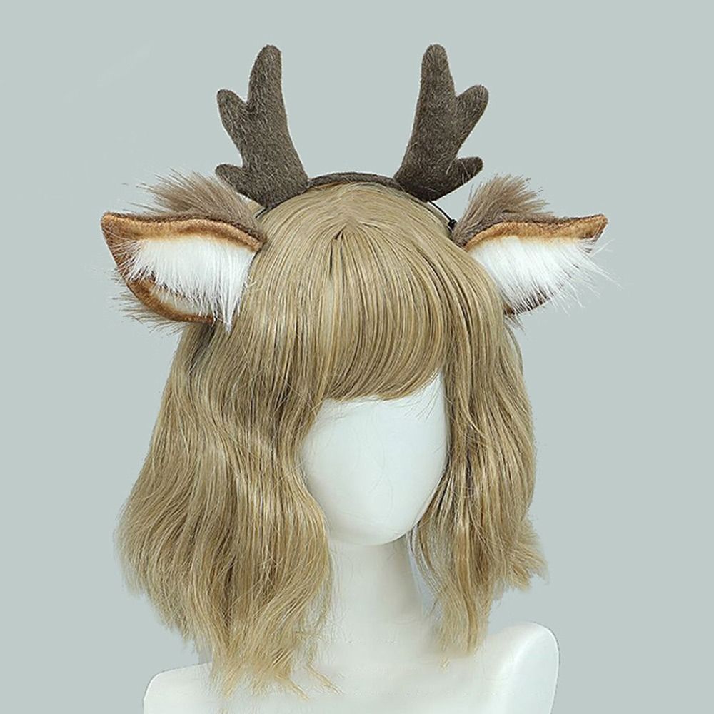 Headband Tanduk Rusa Unisex, H - Reindeer Antlers Headband ulasan dan harga