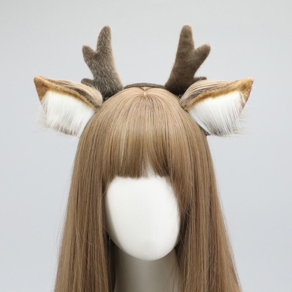 Headband Tanduk Rusa Unisex, H - Reindeer Antlers Headband ulasan dan harga