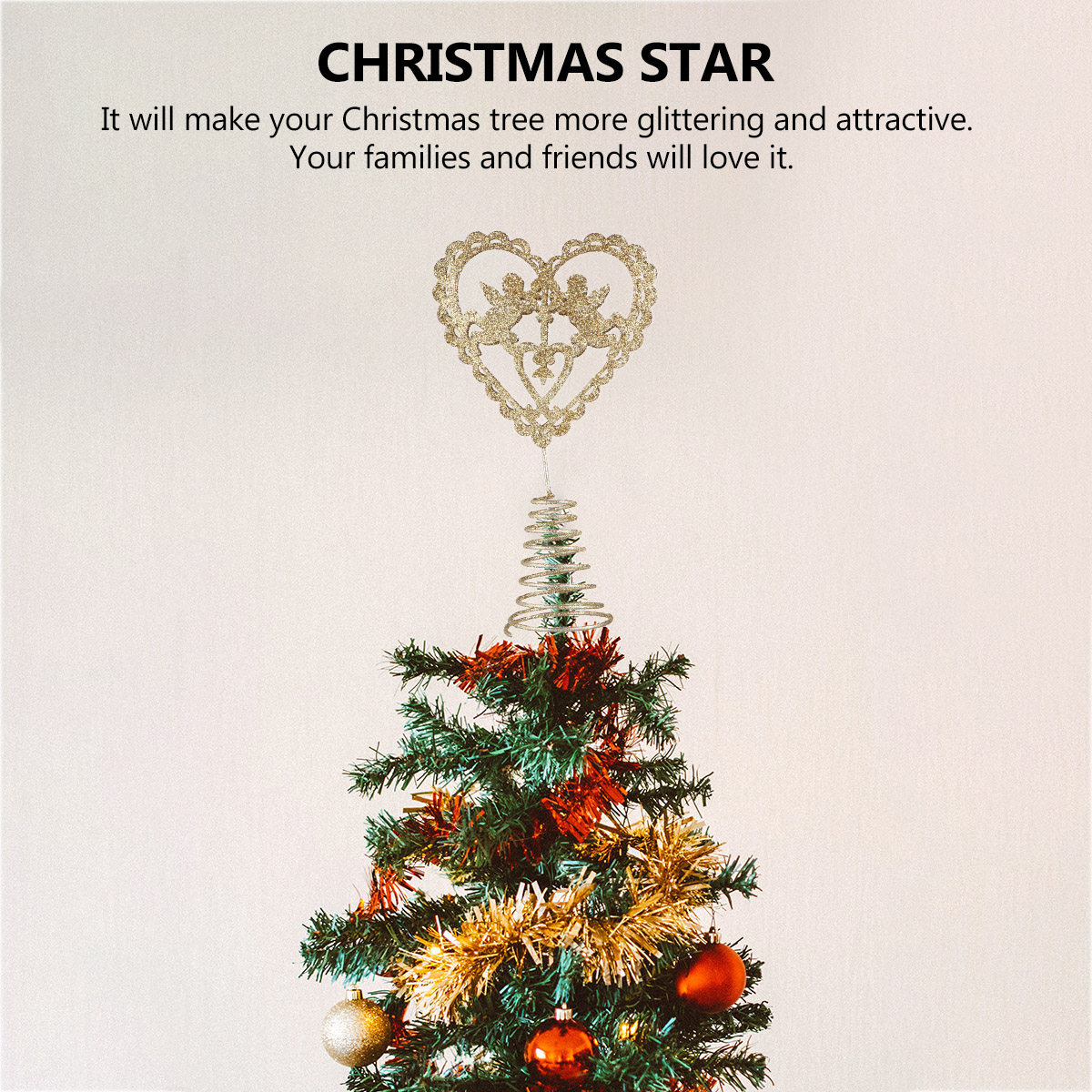1 Buah Puncak Pohon Natal Desa - Star Tree Topper ulasan dan harga